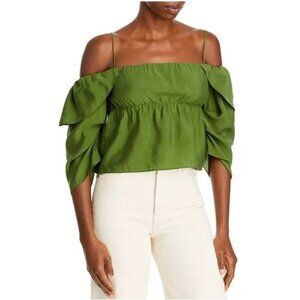 Vince. Off the Shoulder‎ Cami Green Size L